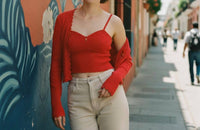 Autumn Cashmere - Scallop Edges Rib V-neck Cardigan
