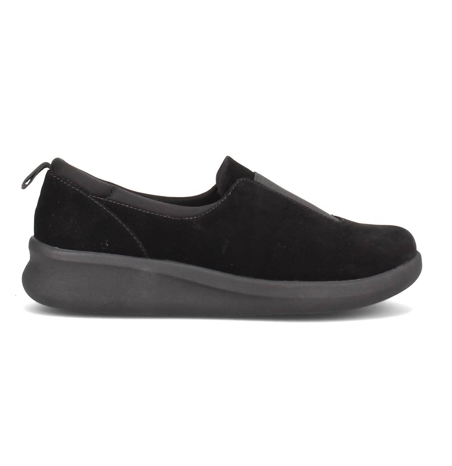 Clarks Women's Sillian 2.0 Walk Loafer in black - women's flats - detail view