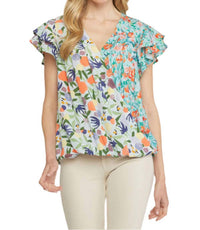 Entro - Mixed Floral Print Top