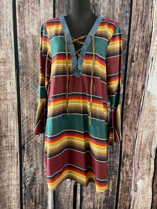 Serape Stripes Top