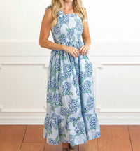 8 Oak Lane - Tie Top Smocked Maxi Dress