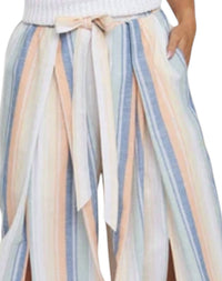 Elsie & Zoey - Wrap-front Split-leg Pants