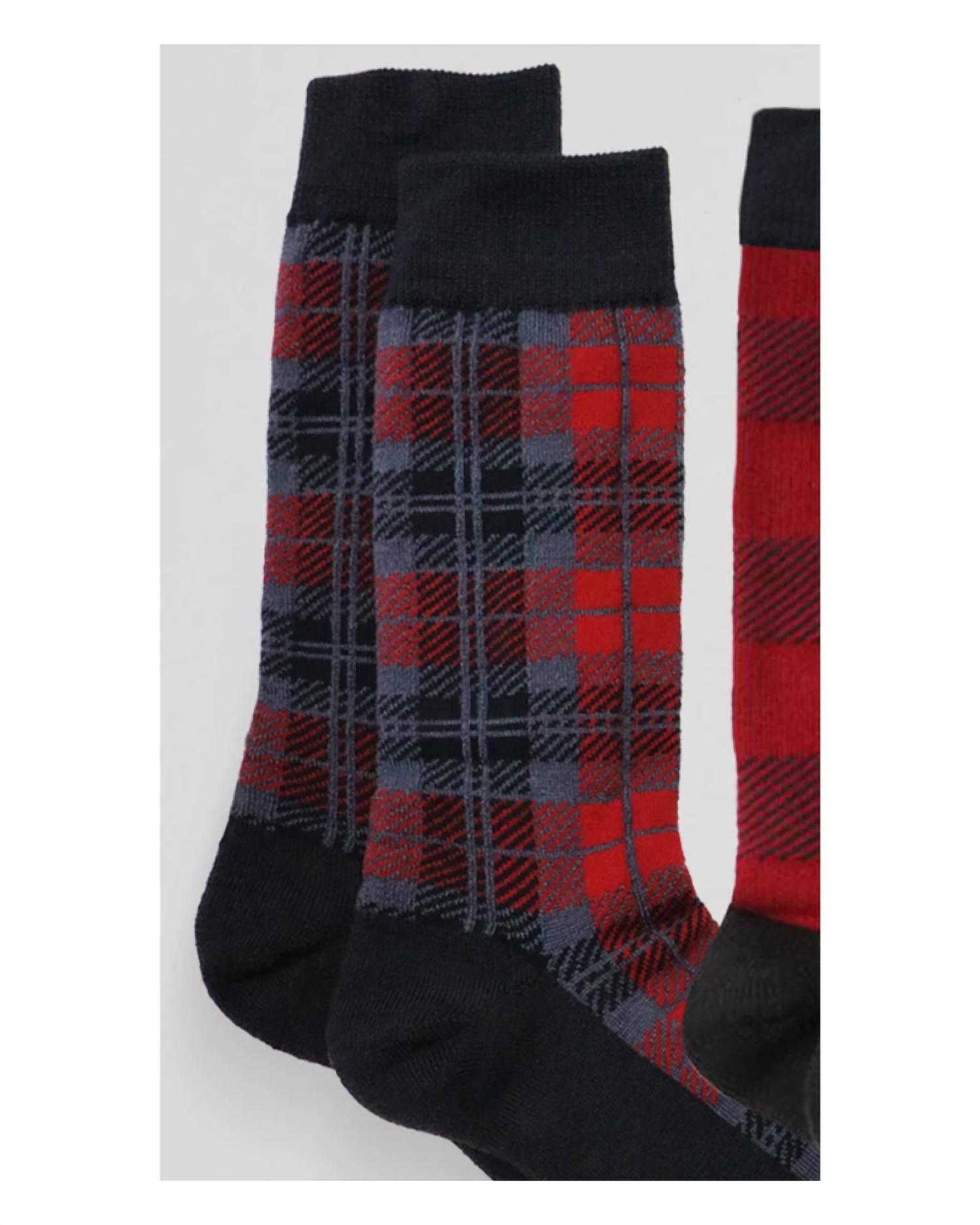 PENDLETON Unisex - Merino Blend Socks - 2 Pack in plaid - women's accessory - detail view