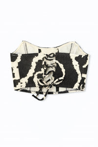 Pretty Garbage Rodeo Corset Top in black multicolor - women's shirt - view 4