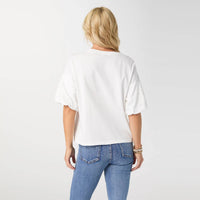 Coco + Carmen - Camille Top With Pearl Puff Sleeve