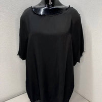 Sanctamuerte - Women's Girocollo Frayed-trim Short Sleeve T-shirt