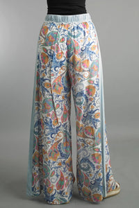 Tempo Paris - Women's Tie Front Print Pants