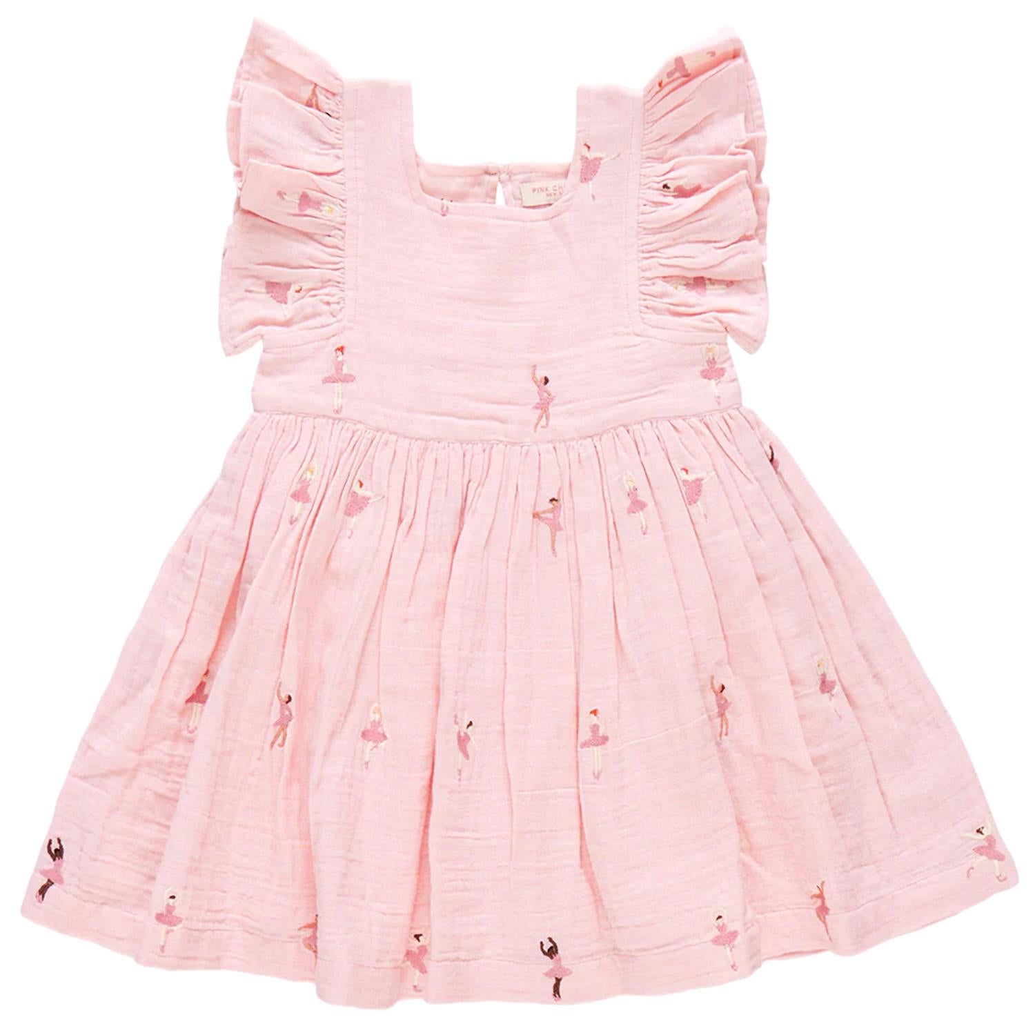 Pink Chicken - Ballerina Embroidery Elsie Dress