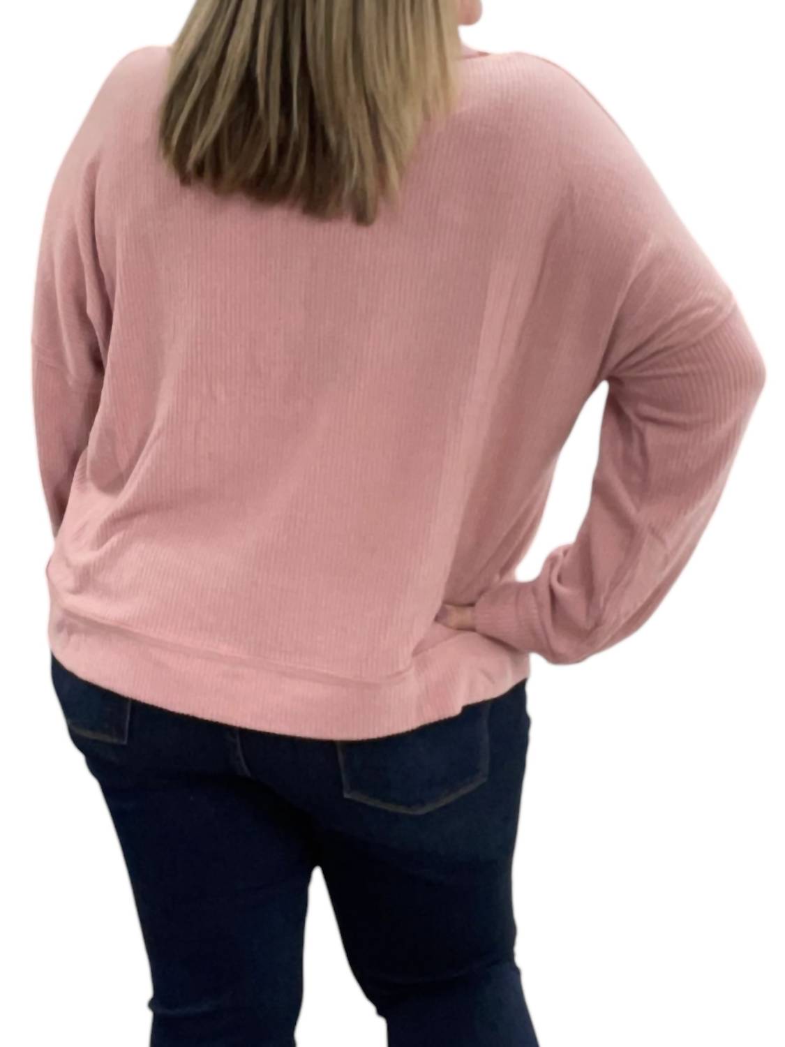 White Birch - Ribbed Henley Sweater