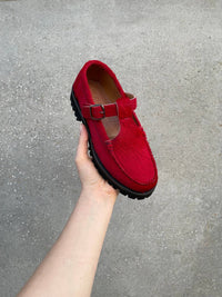 Sesa Footwear - Women's Providence Hairy Calfskin T-strap Loafer