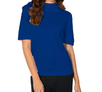Short Sleeve Mock Neck Top