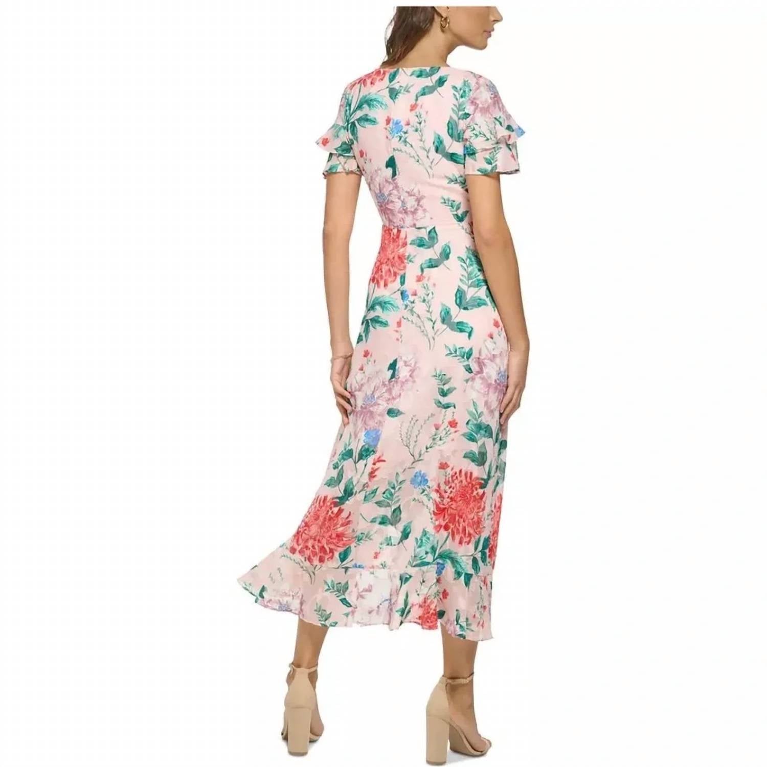 Kensie - Flutter Sleeve Midi Dress