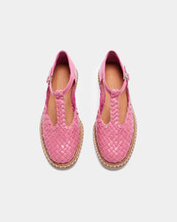 Naguisa - Women's Fragaria Woven T-strap Shoes