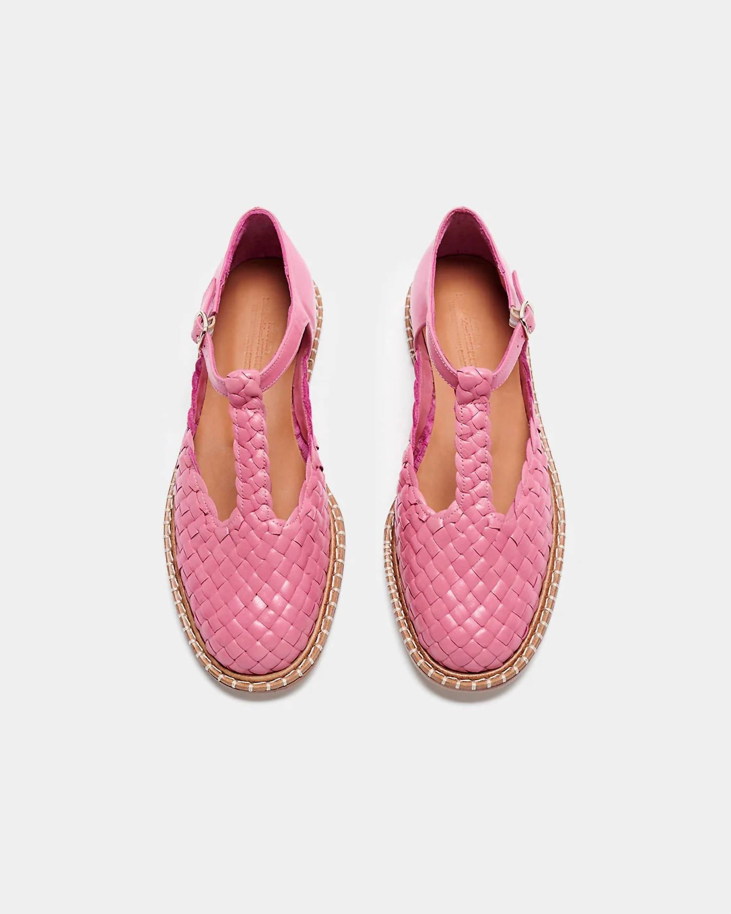Naguisa - Women's Fragaria Woven T-strap Shoes