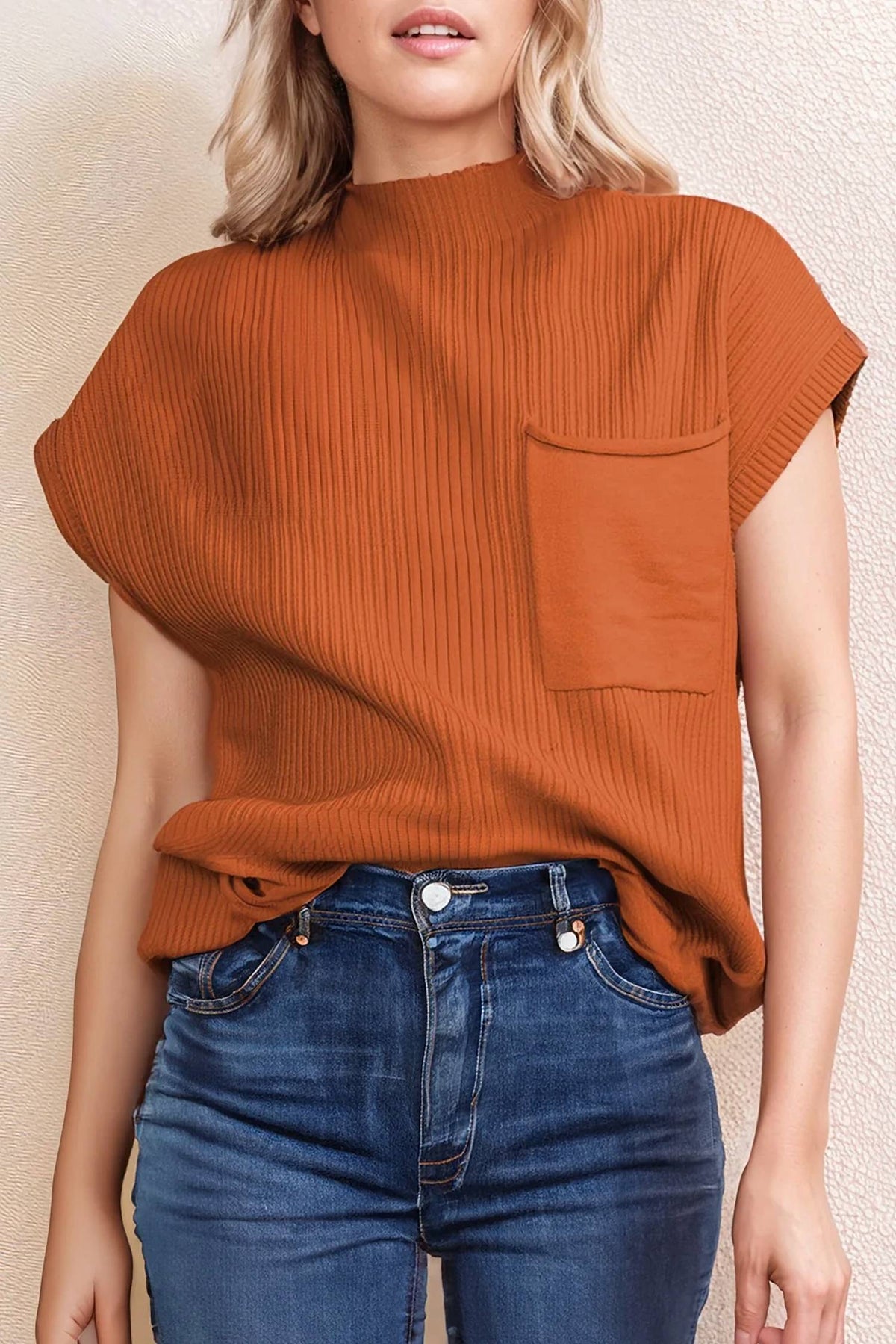 66Disco - Patch Pocket Ribbed Sweater