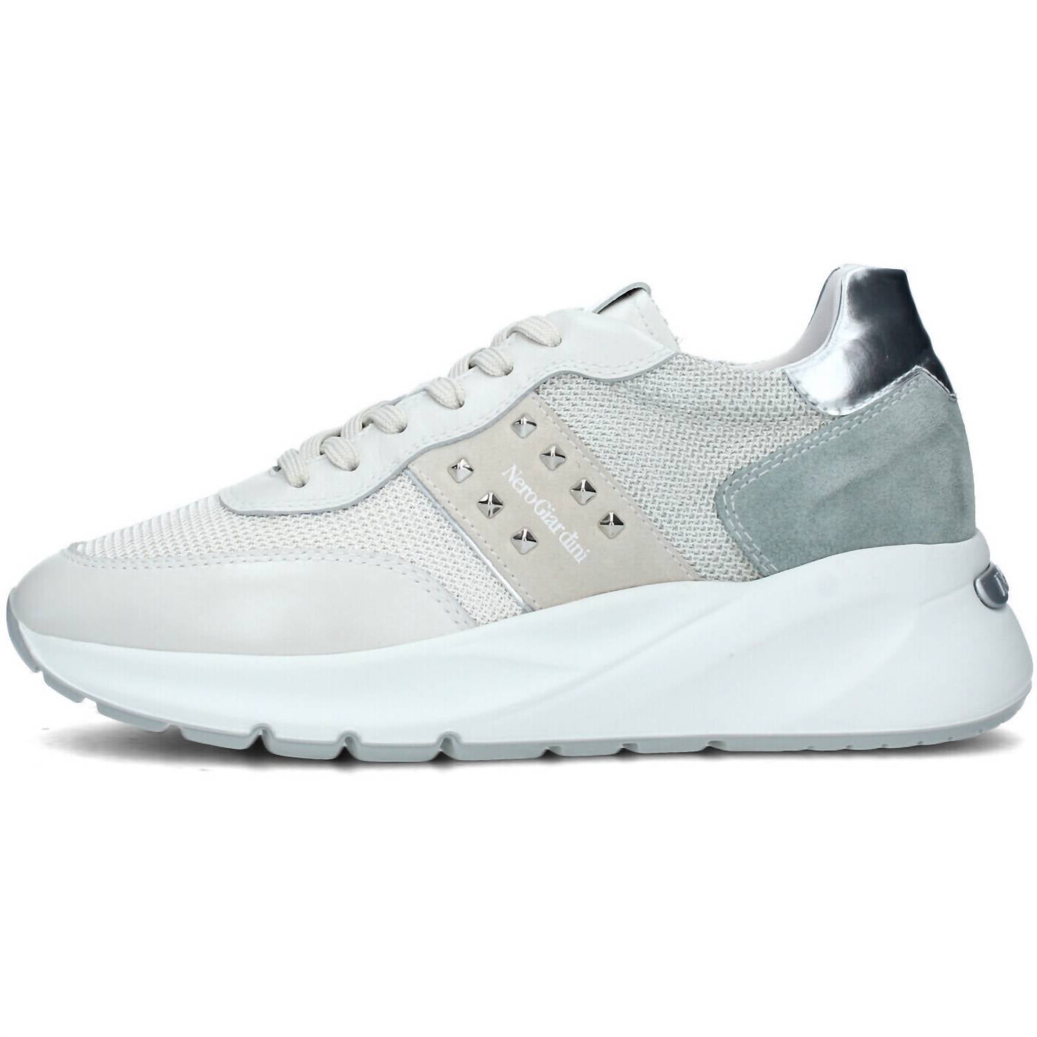 NeroGiardini Women's Suede Sneaker in mint - women's sneaker