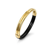 Gold & Honey - Women's Ridge Lucite Hinge Bangle