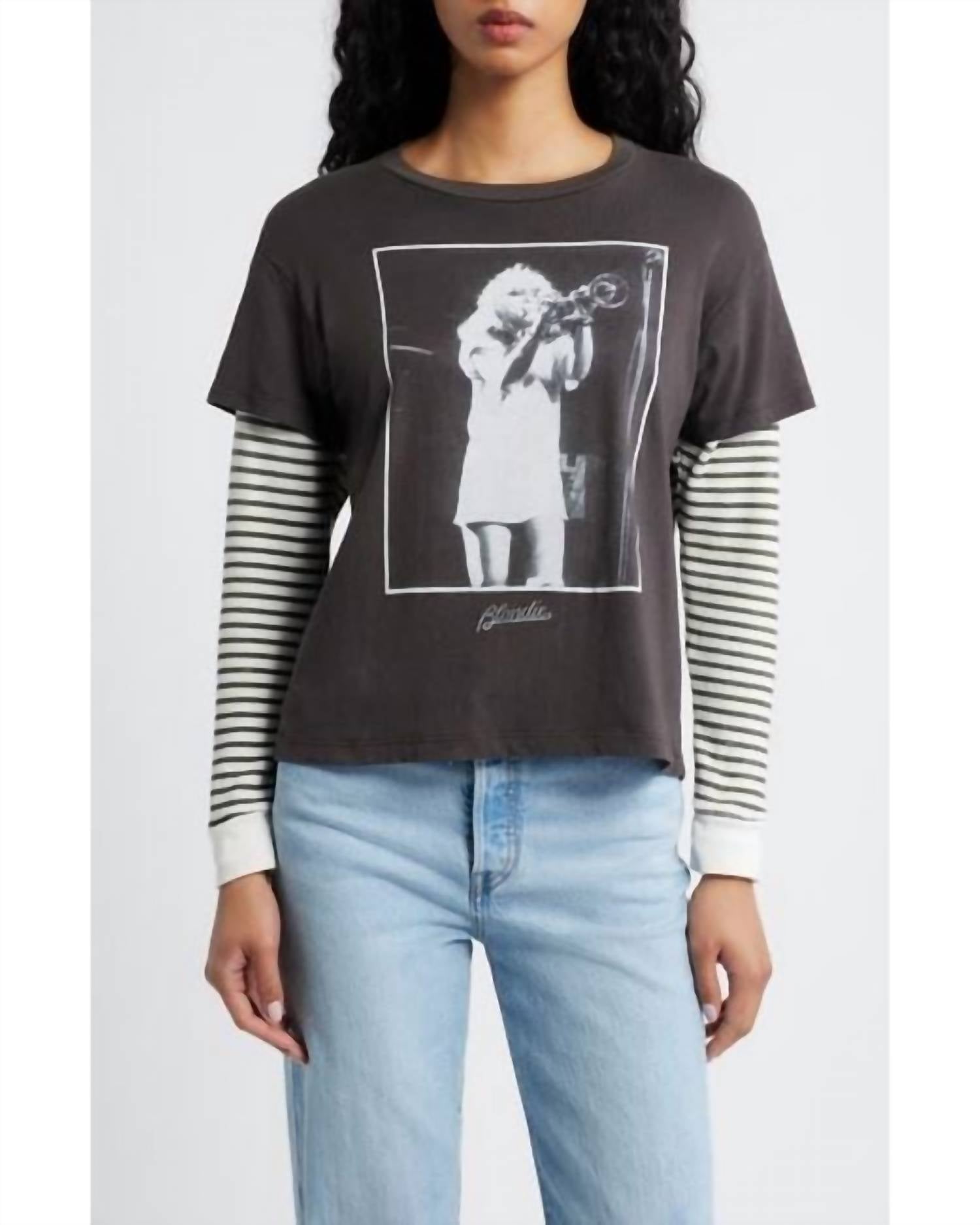 Daydreamer - Blondie Debbie Trumpet Photo Crew Neck Tee
