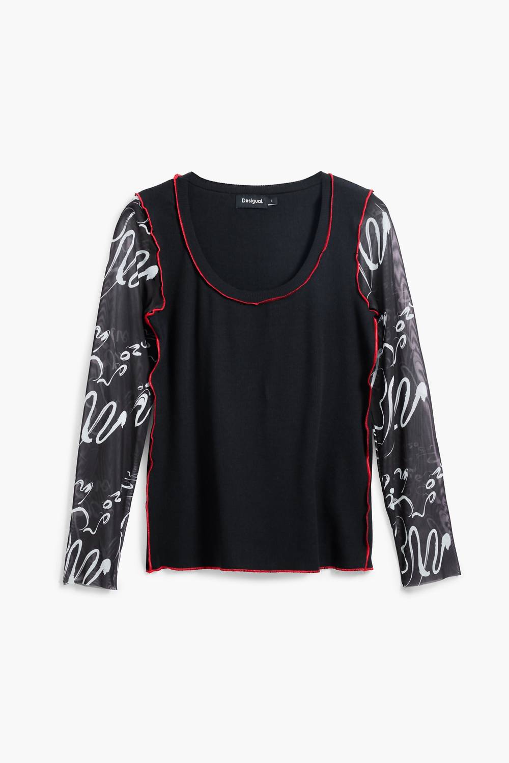 Desigual - Squiggle Long Sleeve Tee