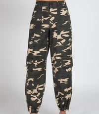 Atm - Women's Washed Cotton Twill With Print Cargo Pant