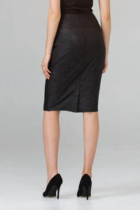 Joseph Ribkoff - Faux Suede Embossed Pencil Skirt