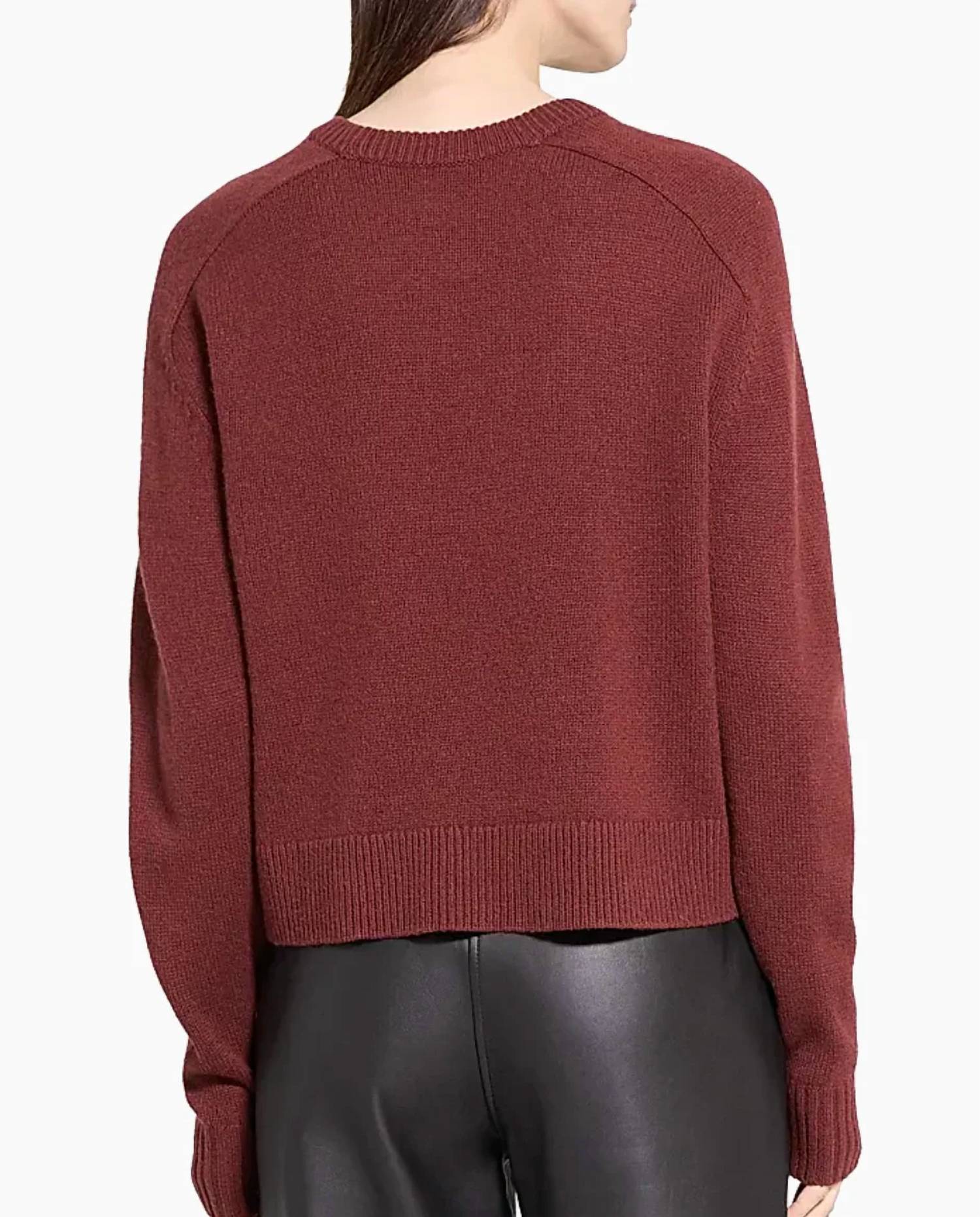Theory - Cropped Cordovan Cashmere Sweater