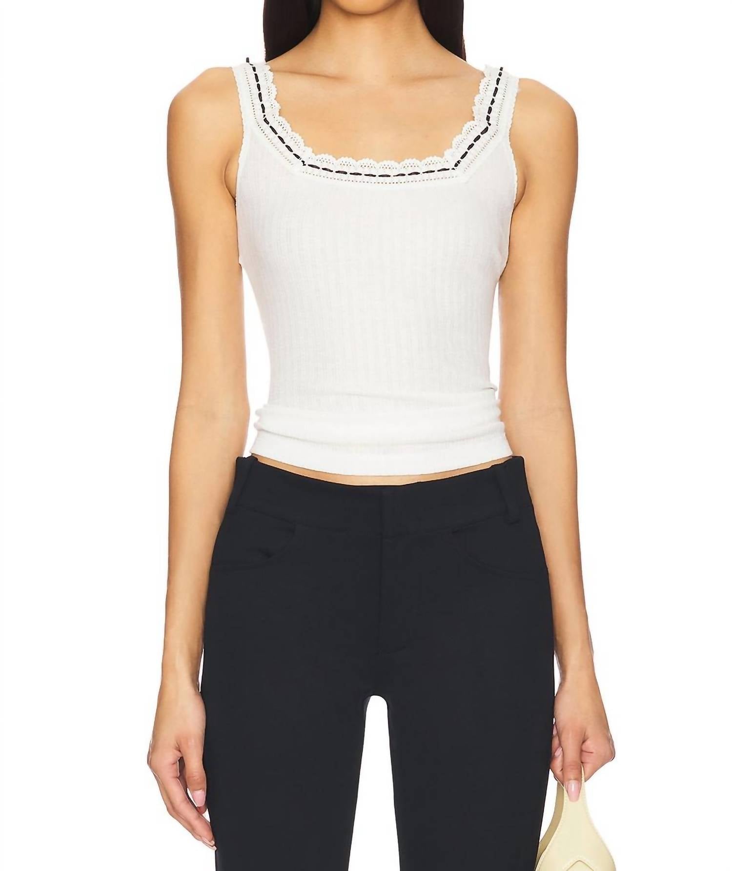 Free People Only You Tank Top in ivory - women's tank top