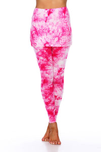 White Mark - Tie Dye Skirted Leggings