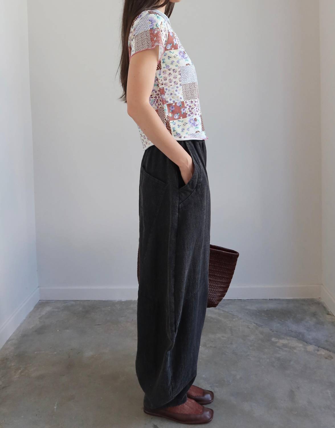 Collective - Quilted Pattern Floral Tee Shirt