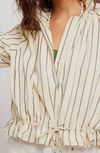 Free People - Devon Balloon Stripped Jacket