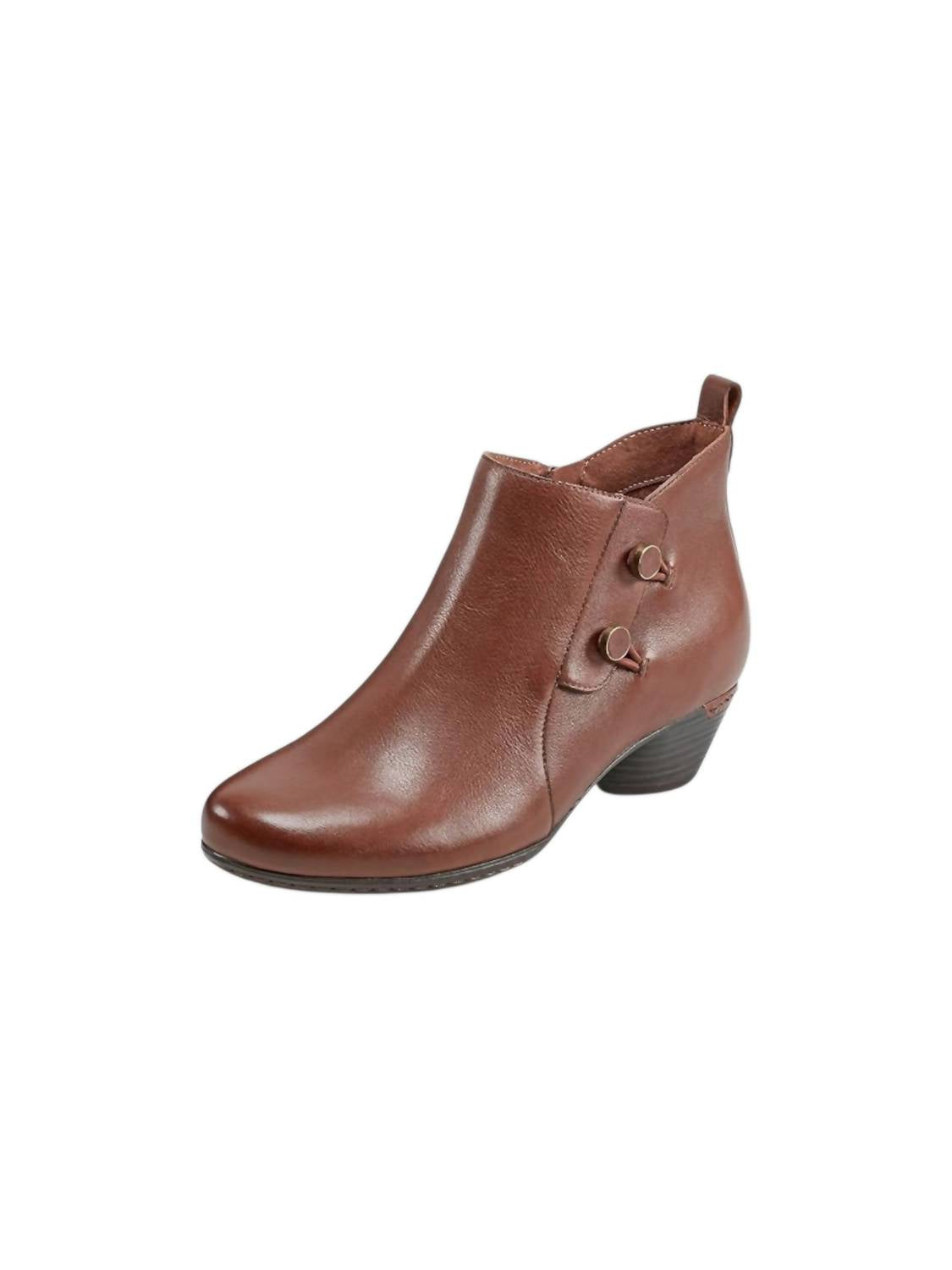 Cobb Hill Women's Larsa Boot in medium brown - women's shoe - detail view