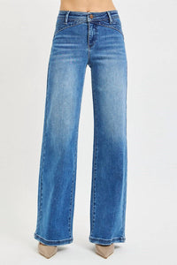 RISEN Hillary Wide Leg Jeans in blue - women's pants