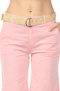 Charlie B - Belted Twill Cuffed Shorts