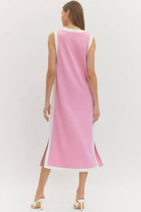 Entro - Contrast Binding Midi Dress