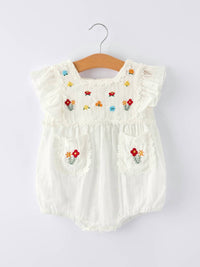 Rylee Faith Designs - Girl's Wildflower Fields Bubble Romper