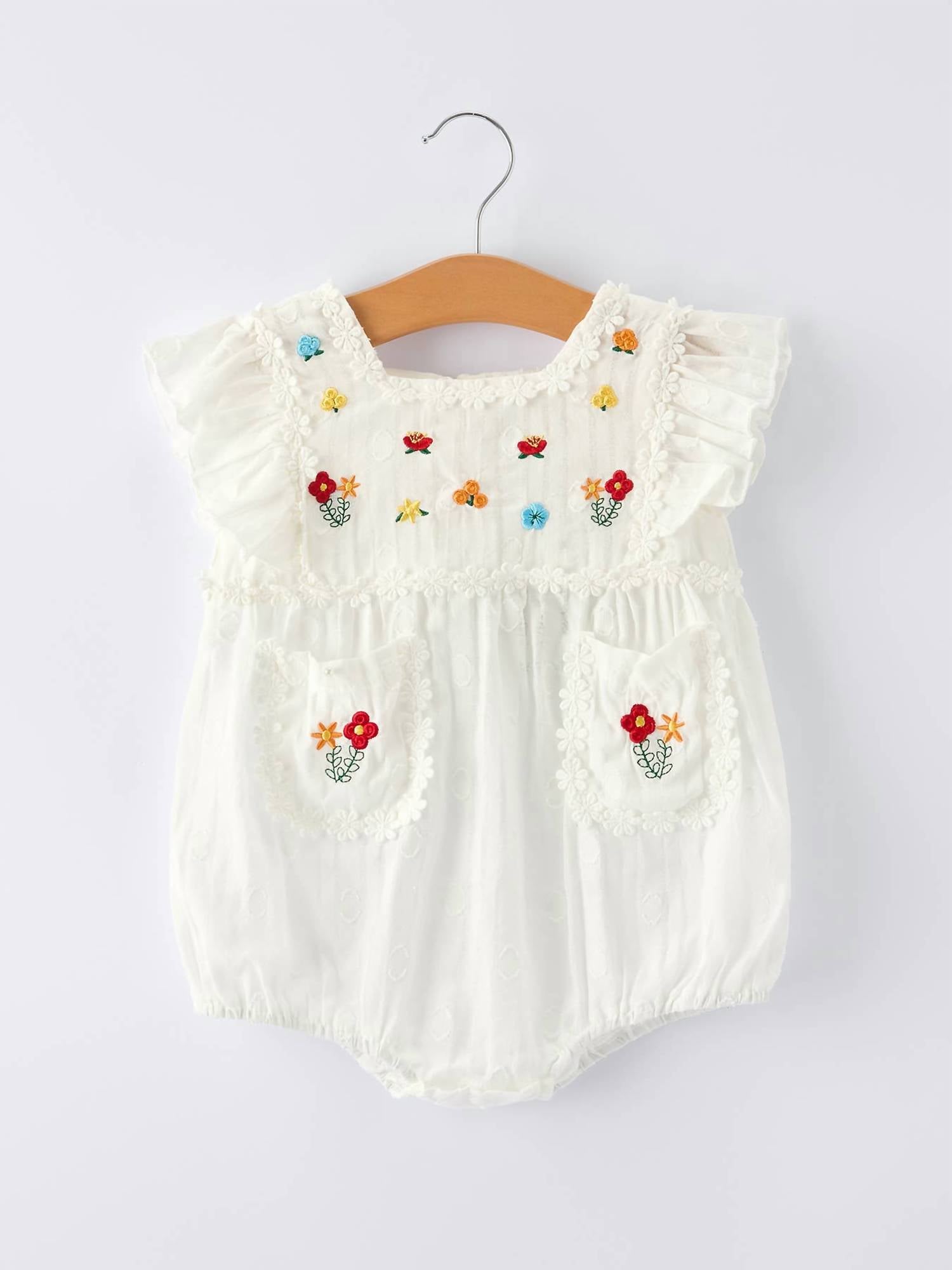 Rylee Faith Designs - Girl's Wildflower Fields Bubble Romper