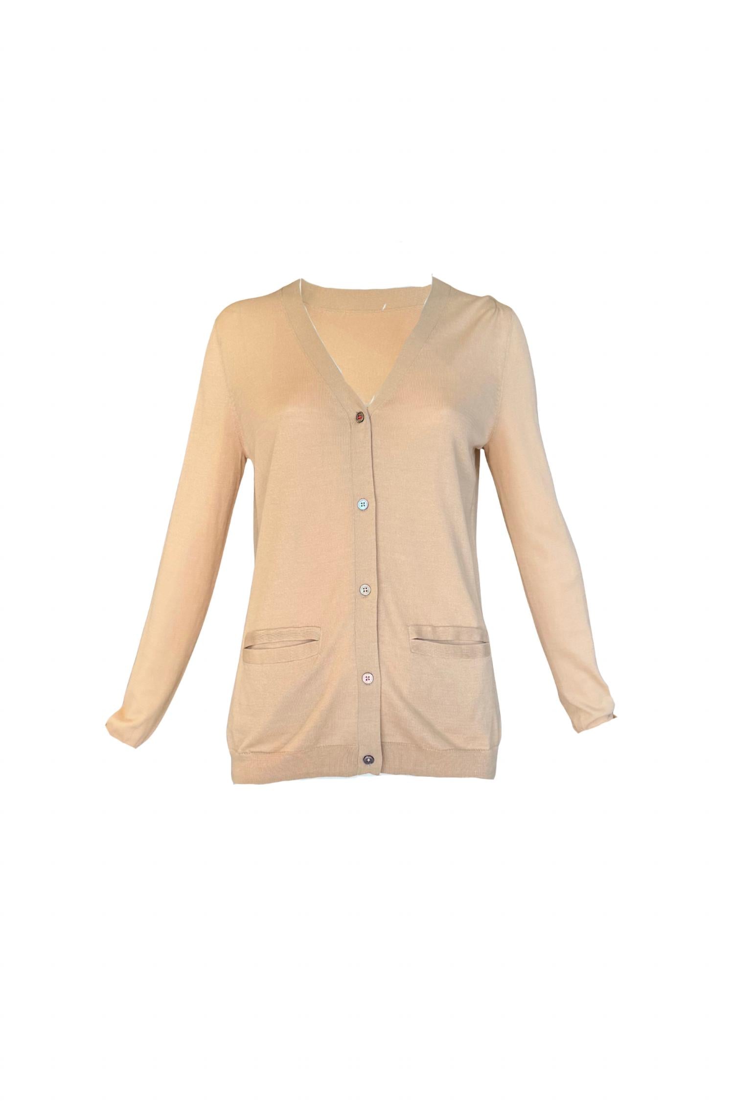Brazeau Tricot Women's Pima Cotton Cardigan in paperbag - women's cardigan