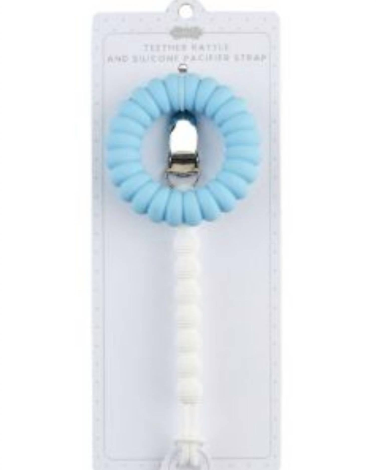Mudpie - Kid's Teether Rattle With Paci Strap