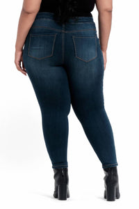 1822 Denim - High-rise Pull-on Skinny Ankle Jeans - Plus