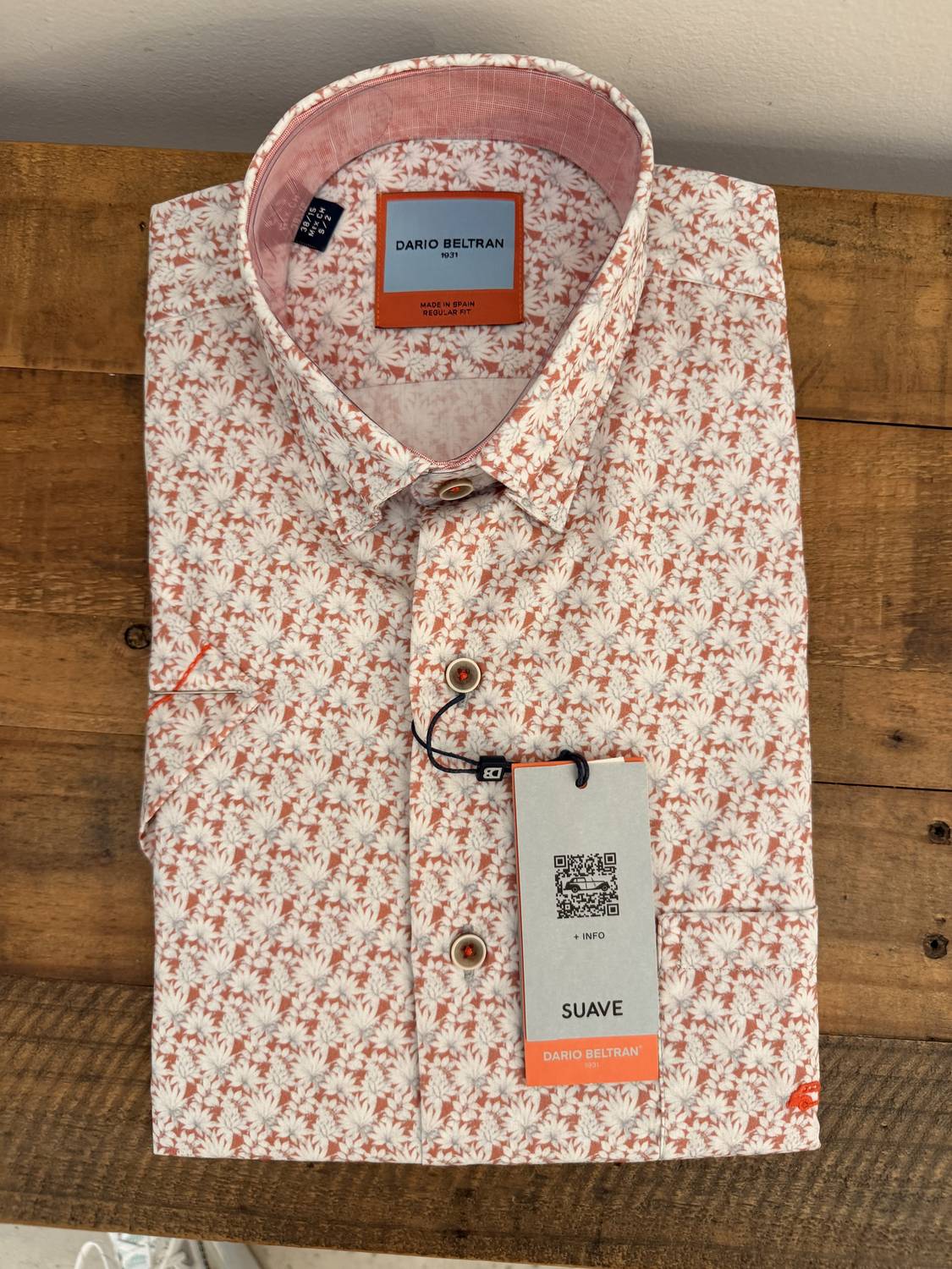 Dario Beltran Men's Espirdo Short Sleeve Regular Fit Shirt in multi - men's shirt