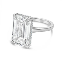 Diana M Jewels - Women's Emerald & Round Lab-Grown Diamond Fashion Ring (8.00 Ct) - Elegant Plus