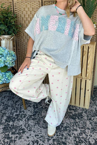 Peach Love - Americana Polka Dot Top