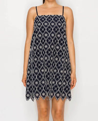 Meet Me In Santorini - Women's Selene's Embroidery Mini Dress
