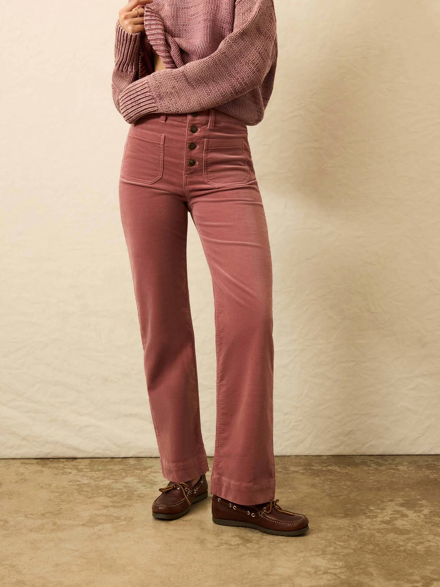 Faherty Stretch Terry Cord Patch Pocket Pant in sedona - women's pants