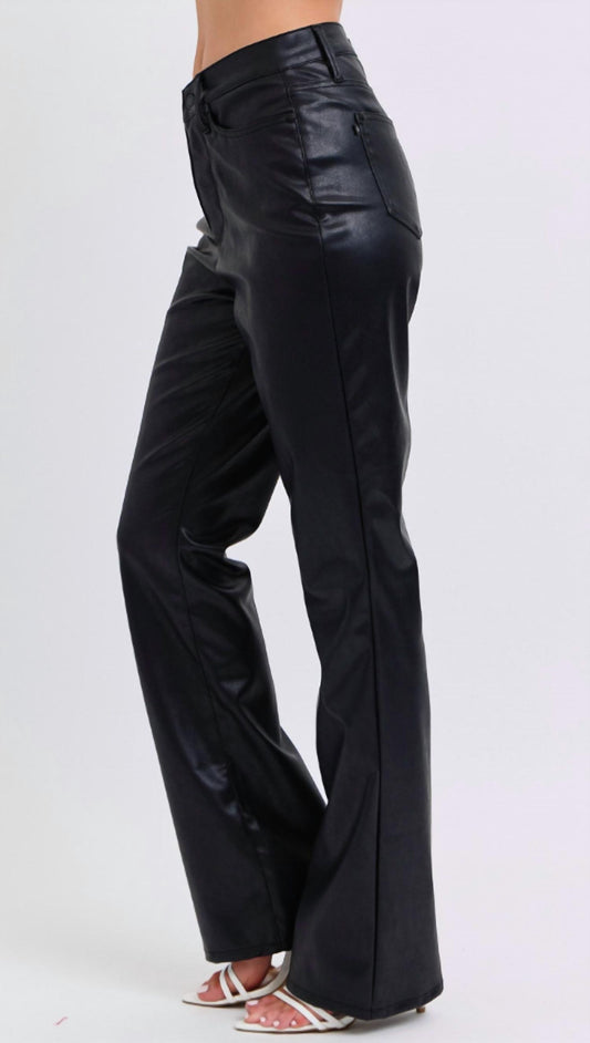 Judy Blue - Faux Leather Bootcut Pants