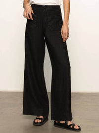 Sanctuary - Linen Marine Wide Leg Pants