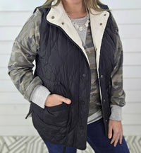 Staccato - Sherpa Lined Quilted Tie Vest