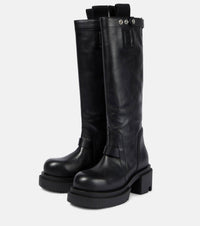 Rick Owens - Women's Pull On Leather Knee Hi Boots