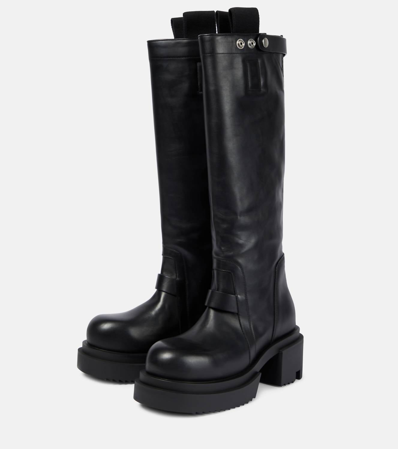 Rick Owens - Women's Pull On Leather Knee Hi Boots