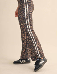 Kimberly C - High Waist With Side Stripe Flare Pants